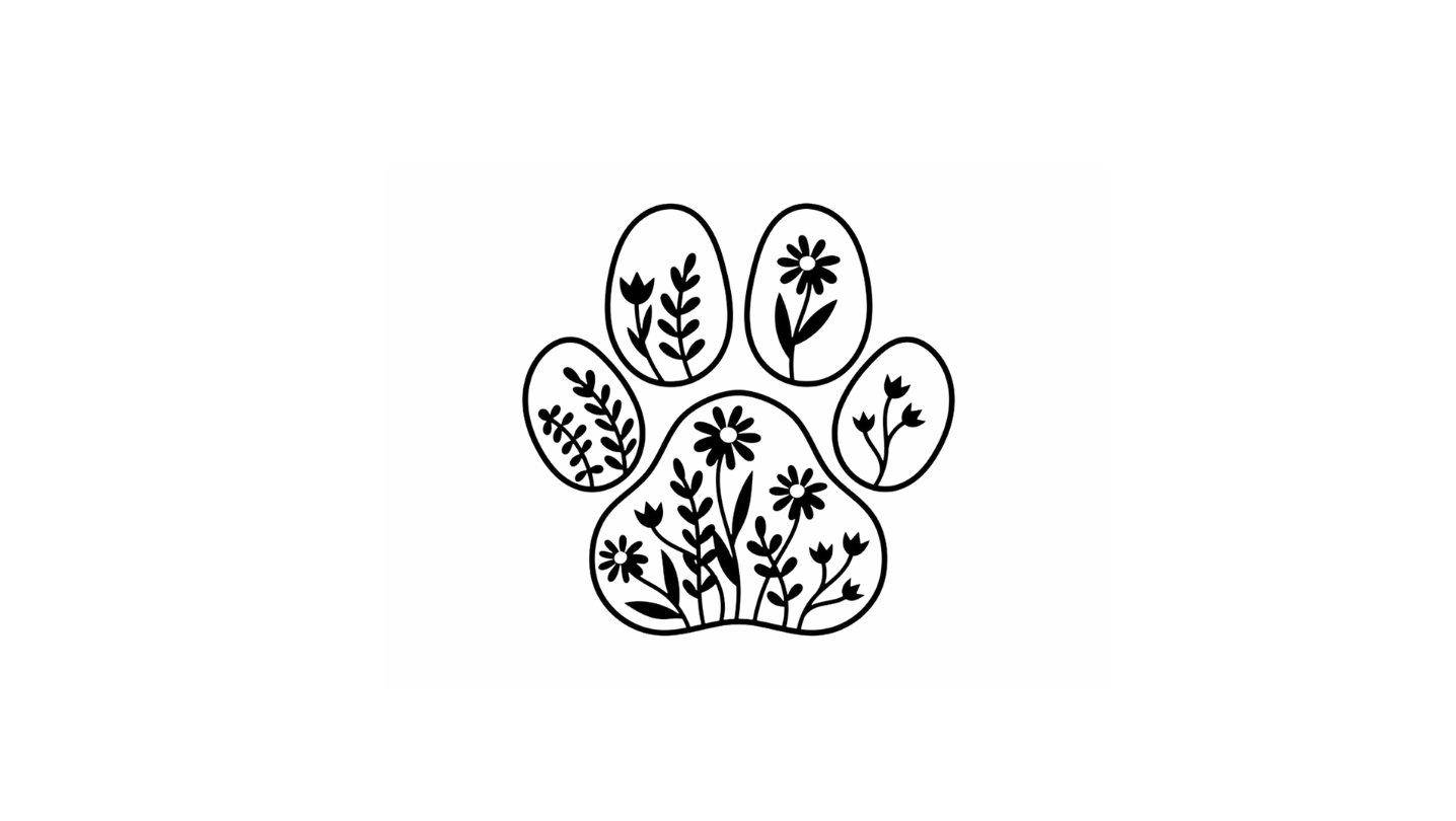 Dog Flower Paw Print